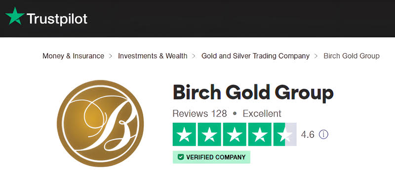 Birch Gold Group website page