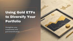 A tablet displaying a graph of gold market trends.