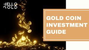 Gold coins falling into a pile.